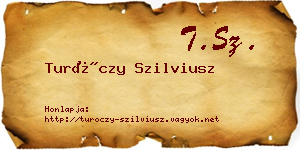 Turóczy Szilviusz névjegykártya
